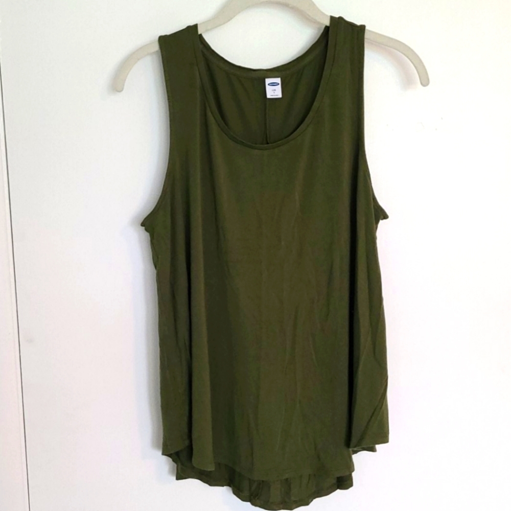 Old Navy Luxe Tank Top, Olive Green, Large